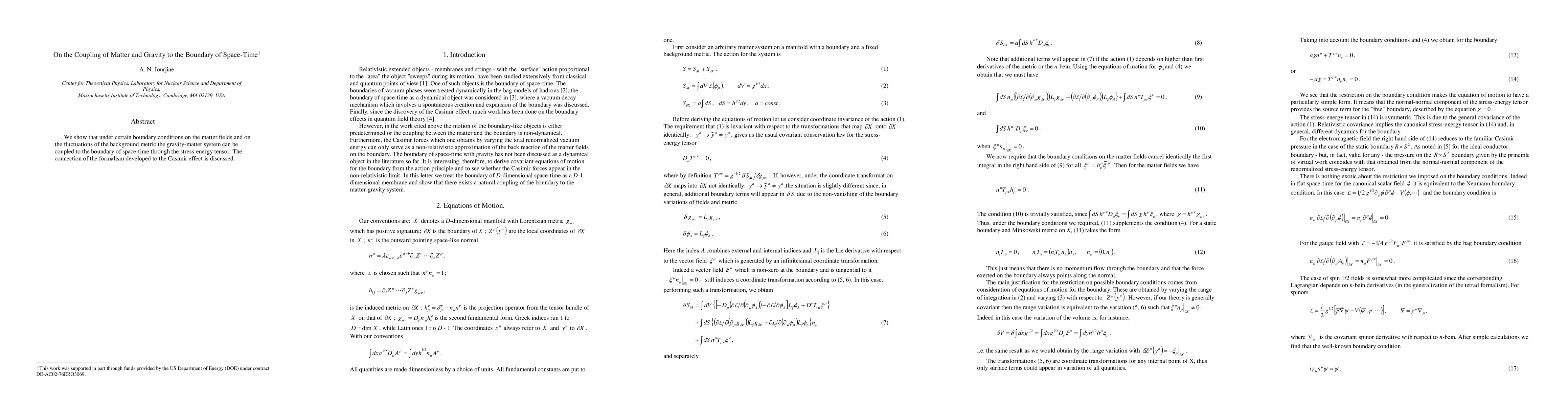 Thumbnail for On the Coupling of Matter and Gravity to the Boundary of Space-Time