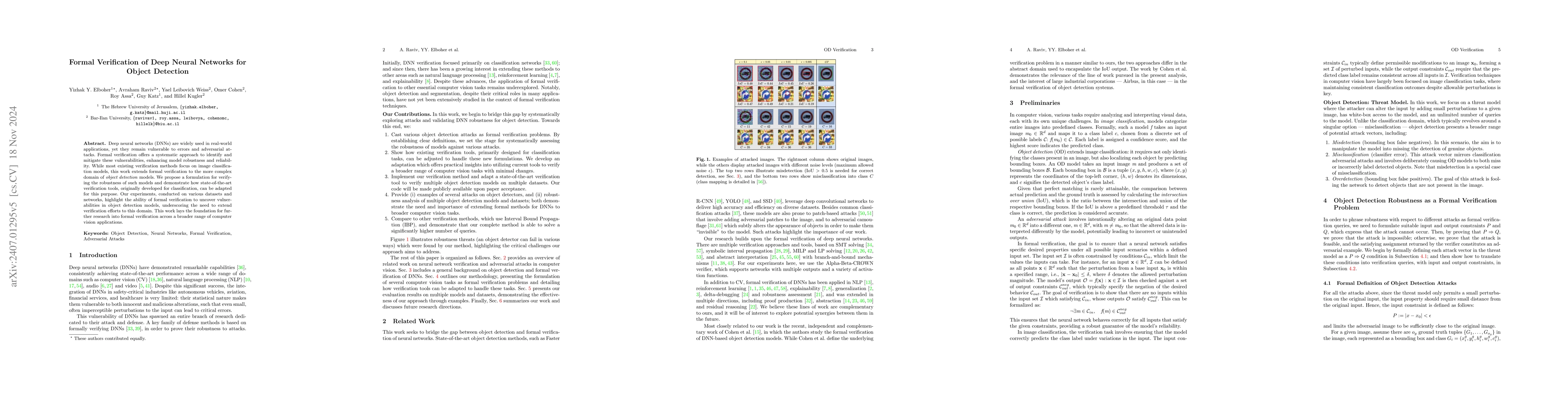 Thumbnail for Formal Verification of Object Detection
