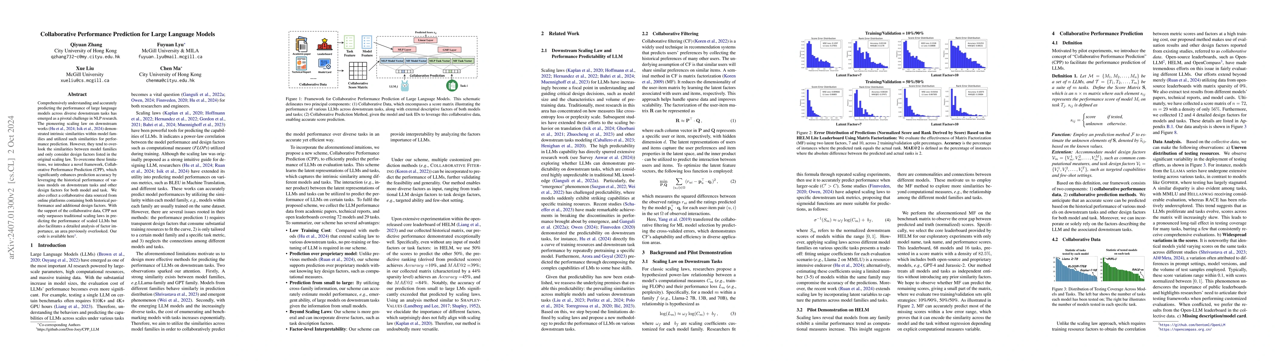 Thumbnail for Collaborative Performance Prediction for Large Language Models