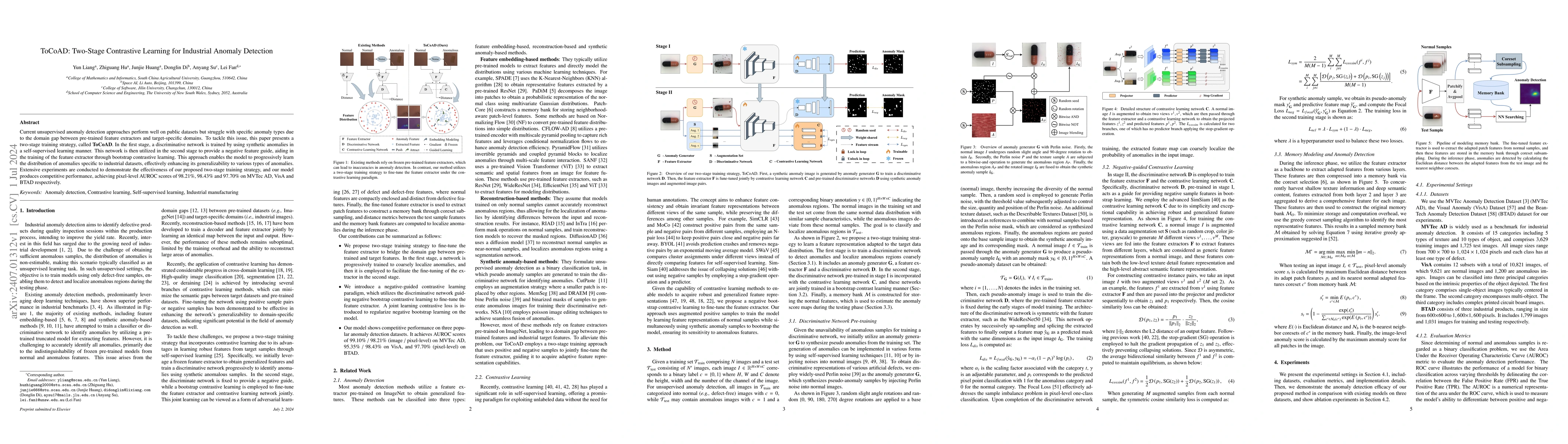 Thumbnail for ToCoAD: Two-Stage Contrastive Learning for Industrial Anomaly Detection