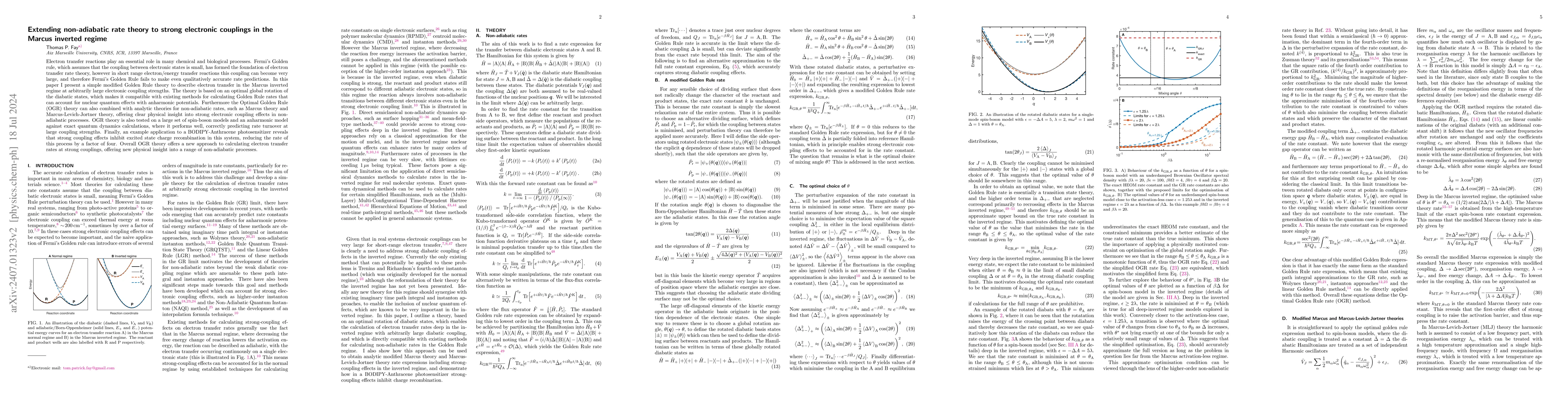 Thumbnail for Extending non-adiabatic rate theory to strong electronic couplings in
  the Marcus inverted regime