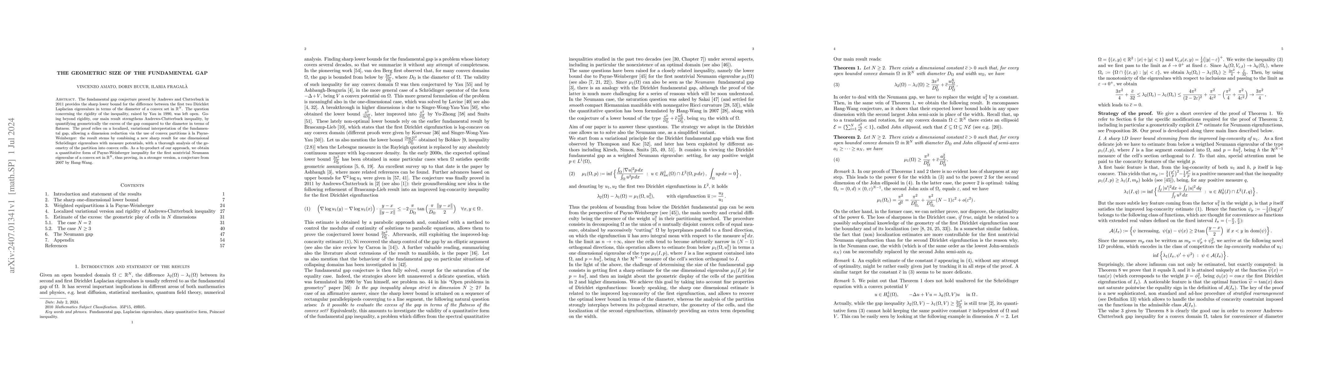 Thumbnail for The geometric size of the fundamental gap