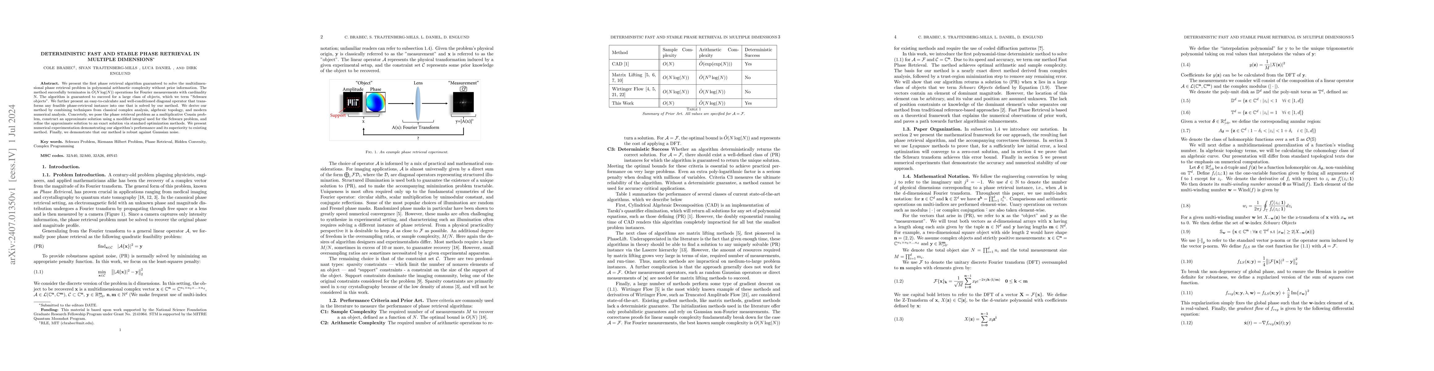 Thumbnail for Deterministic fast and stable phase retrieval in multiple dimensions