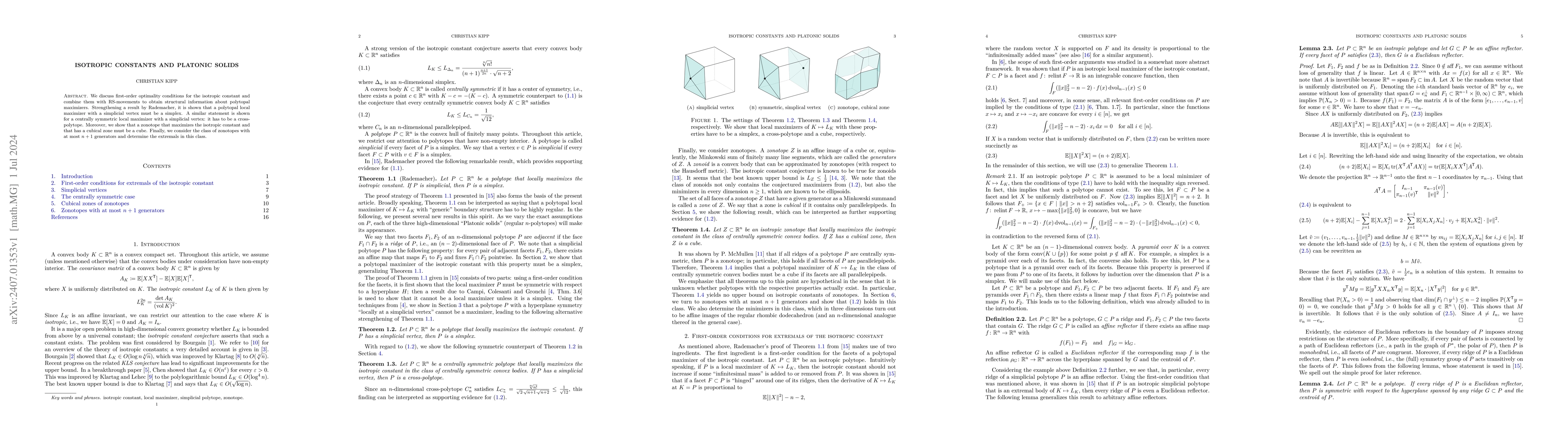 Thumbnail for Isotropic constants and platonic solids
