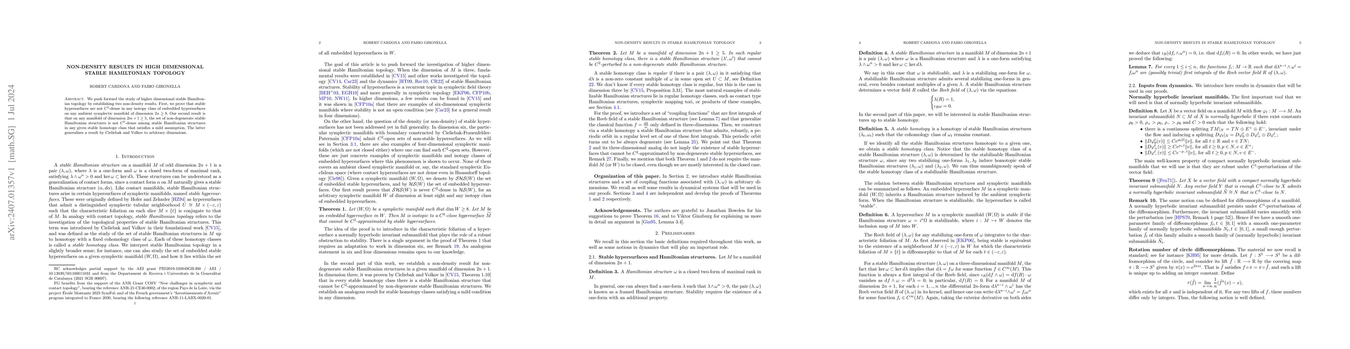 Thumbnail for Non-density results in high dimensional stable Hamiltonian topology