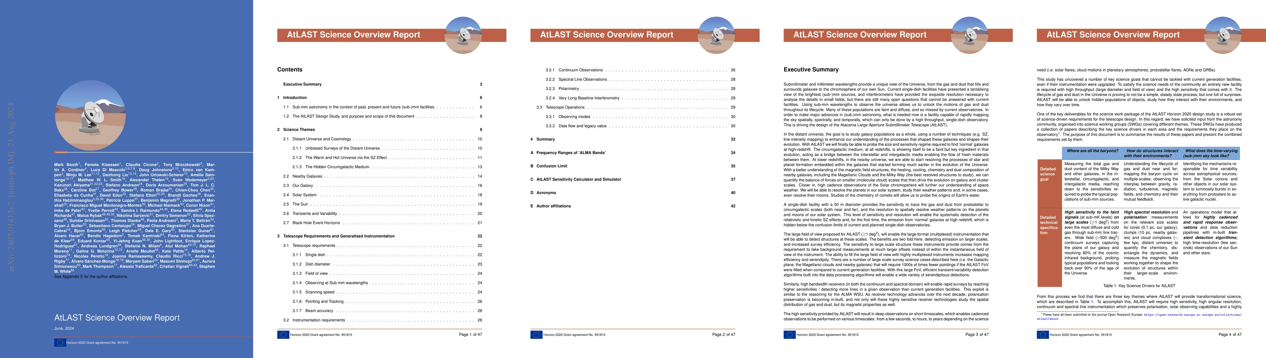 Thumbnail for AtLAST Science Overview Report