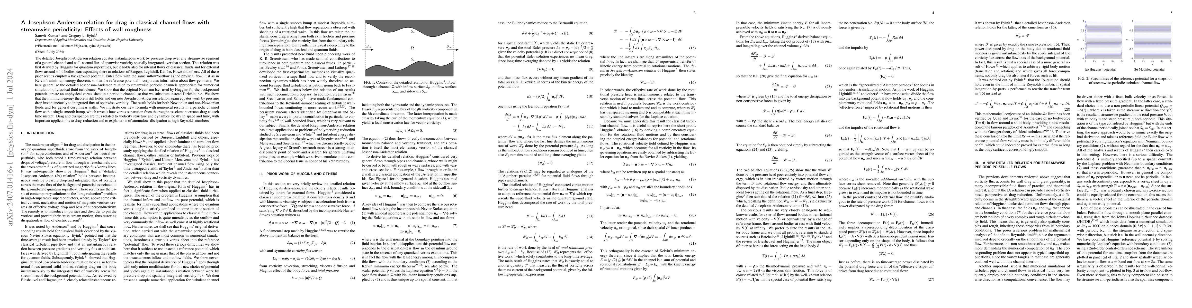 Thumbnail for A Josephson-Anderson relation for drag in classical channel flows with
  streamwise periodicity: Effects of wall roughness