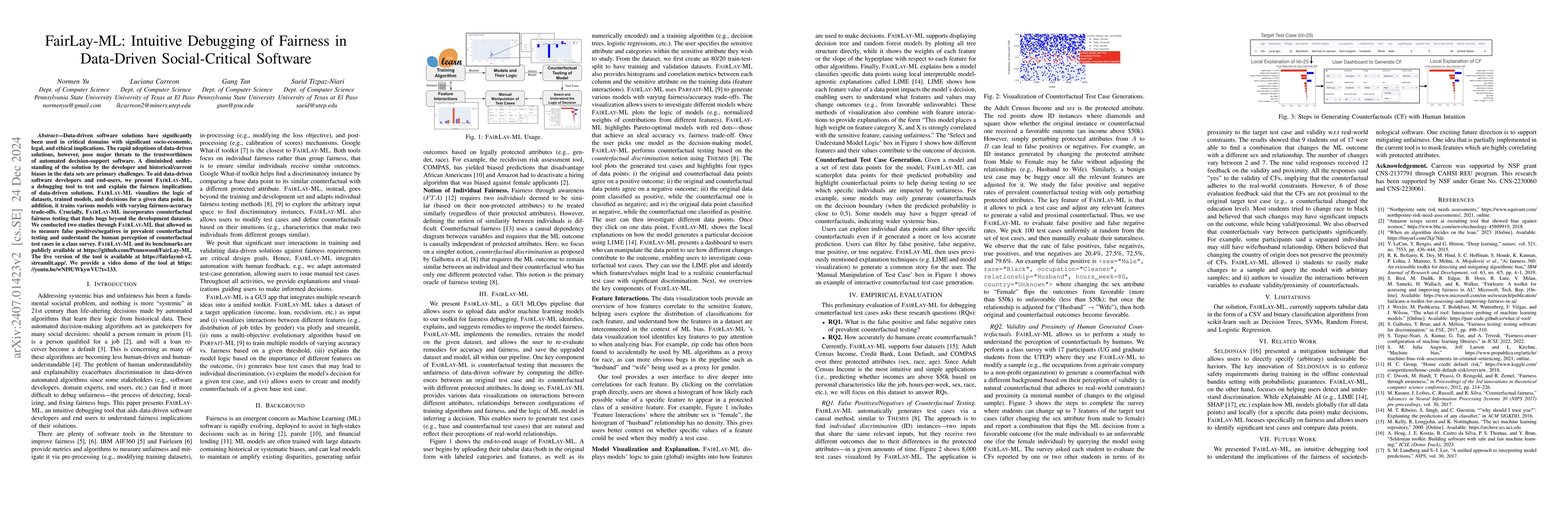 Thumbnail for FairLay-ML: Intuitive Debugging of Fairness in Data-Driven
  Social-Critical Software