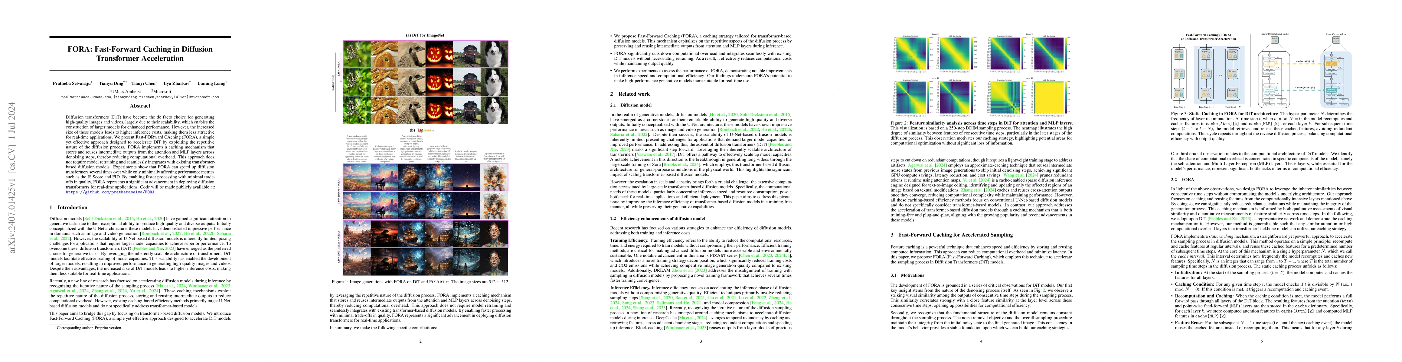 Thumbnail for FORA: Fast-Forward Caching in Diffusion Transformer Acceleration