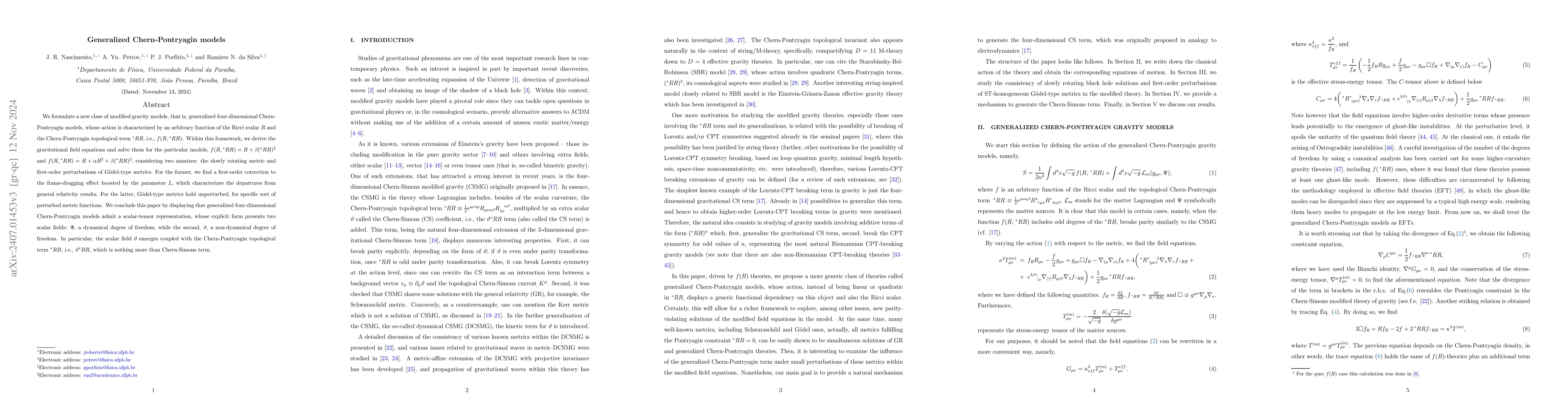 Thumbnail for Generalized Chern-Pontryagin models