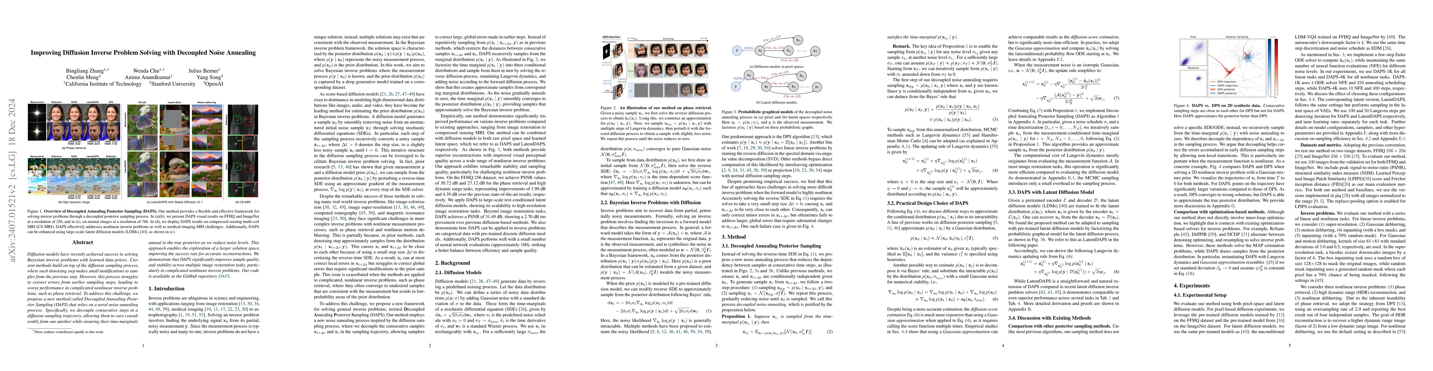 Thumbnail for Improving Diffusion Inverse Problem Solving with Decoupled Noise
  Annealing