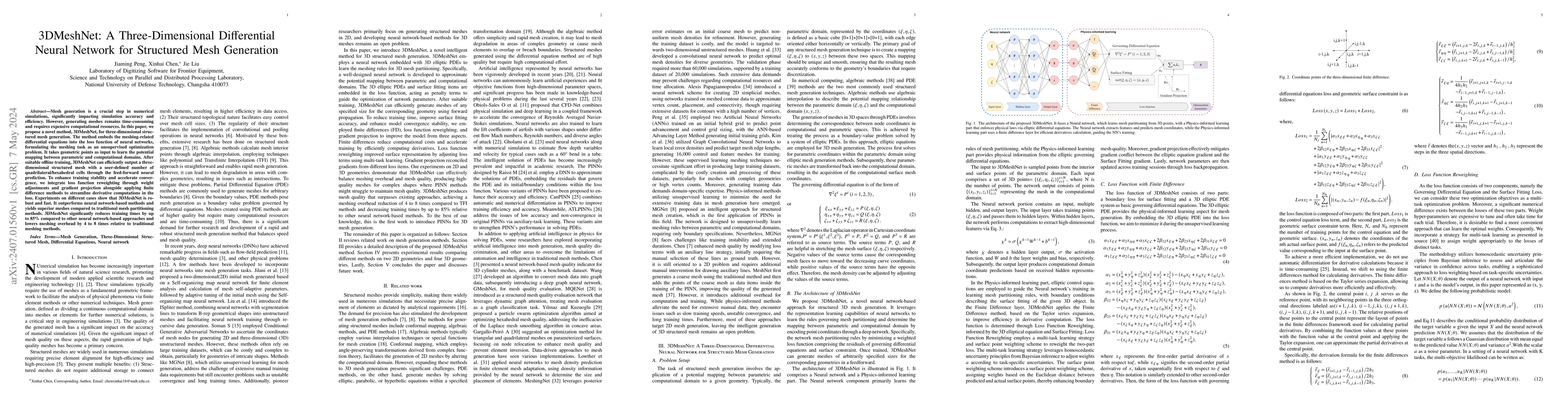 Thumbnail for 3DMeshNet: A Three-Dimensional Differential Neural Network for
  Structured Mesh Generation