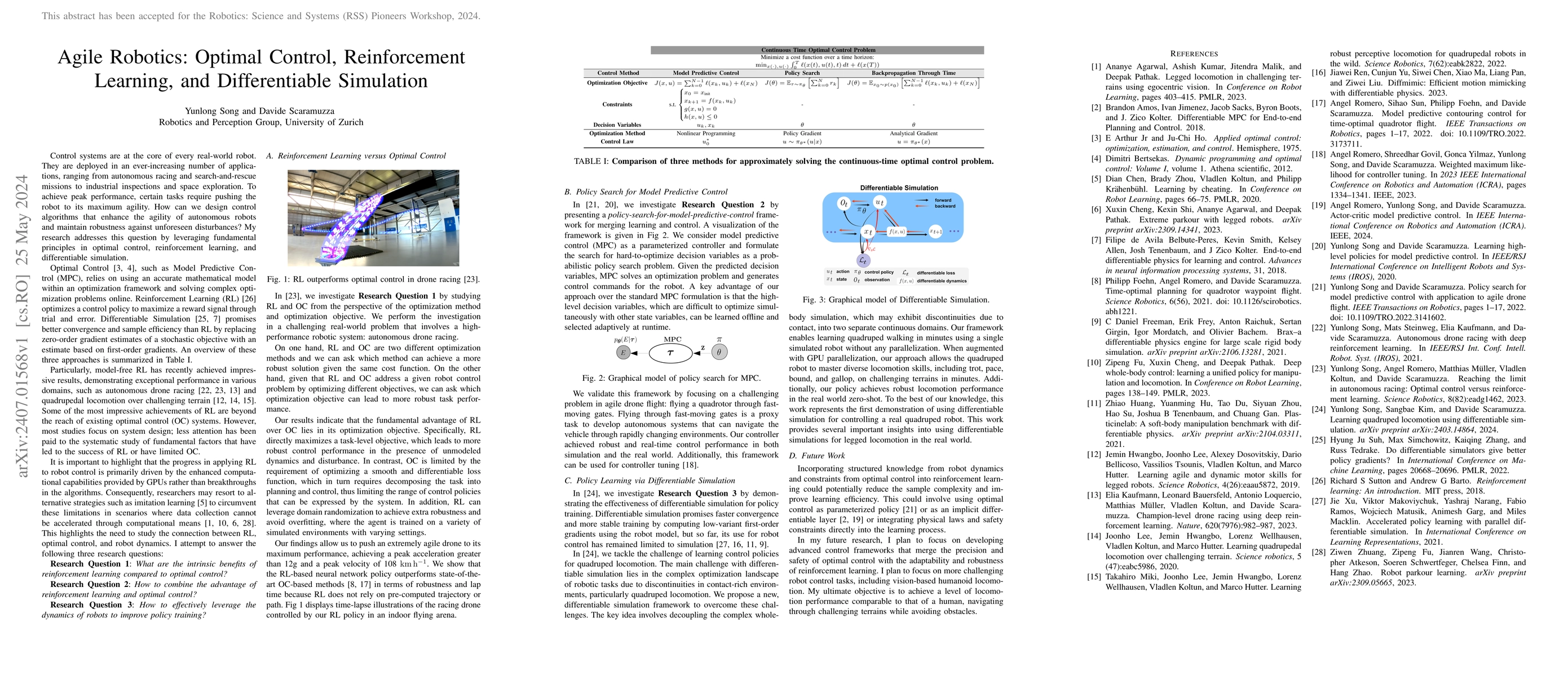 Thumbnail for Agile Robotics: Optimal Control, Reinforcement Learning, and
  Differentiable Simulation