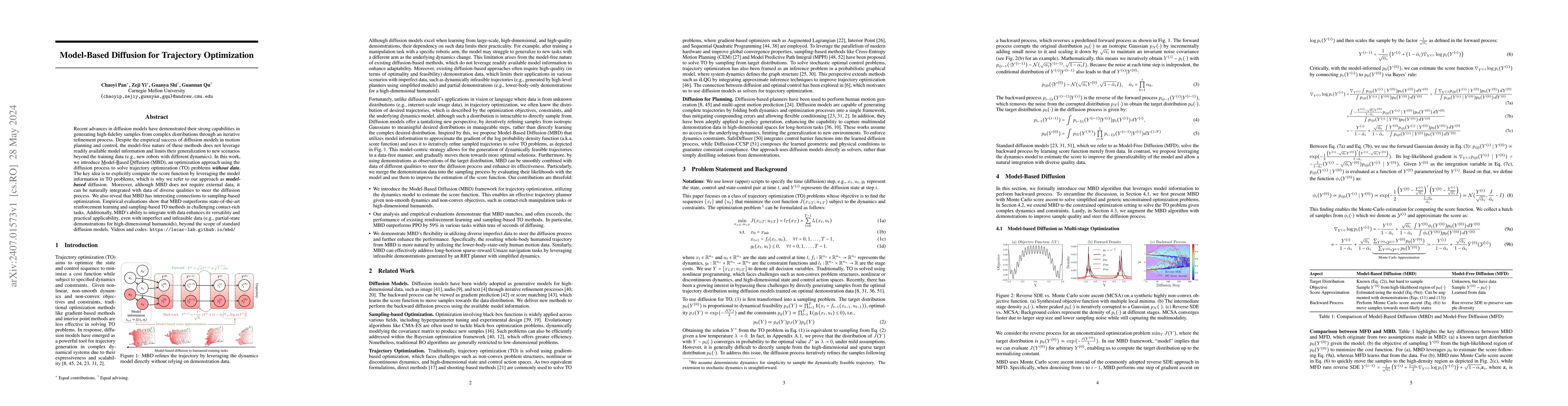 Thumbnail for Model-Based Diffusion for Trajectory Optimization