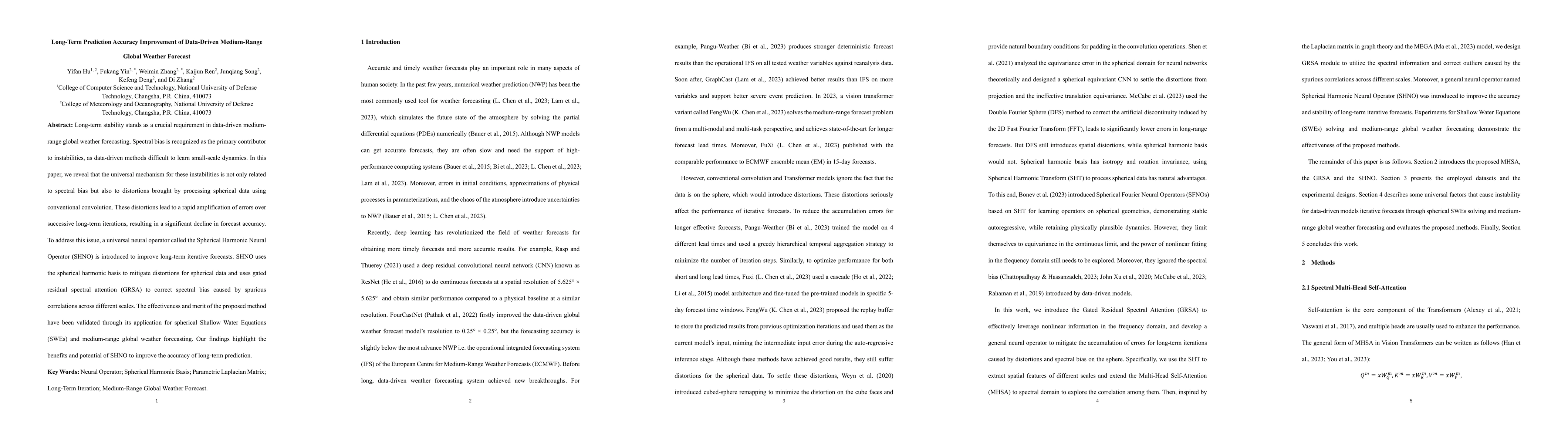 Thumbnail for Long-Term Prediction Accuracy Improvement of Data-Driven Medium-Range
  Global Weather Forecast
