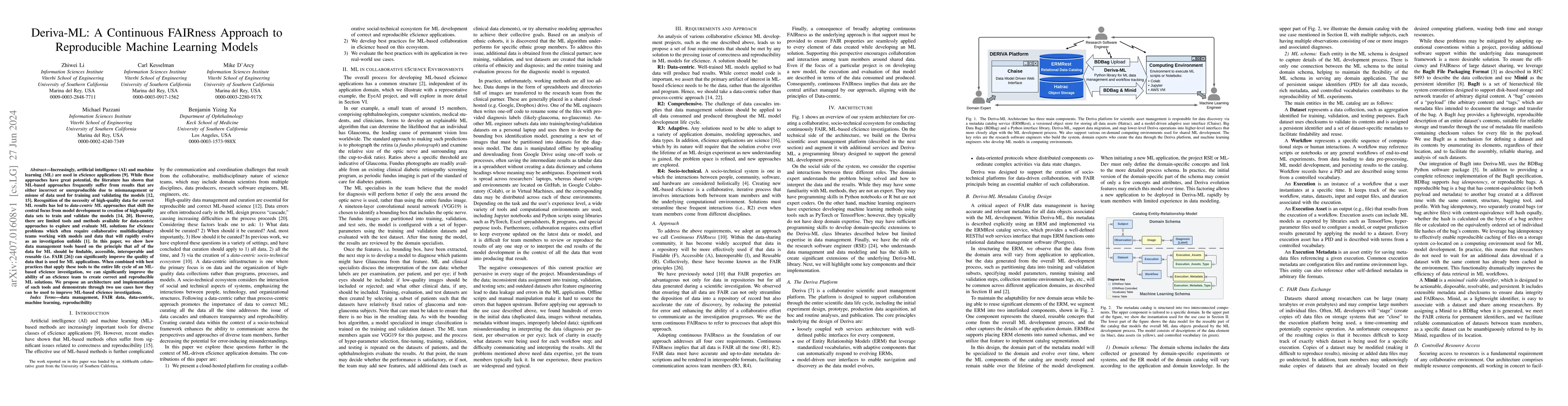 Thumbnail for Deriva-ML: A Continuous FAIRness Approach to Reproducible Machine
  Learning Models