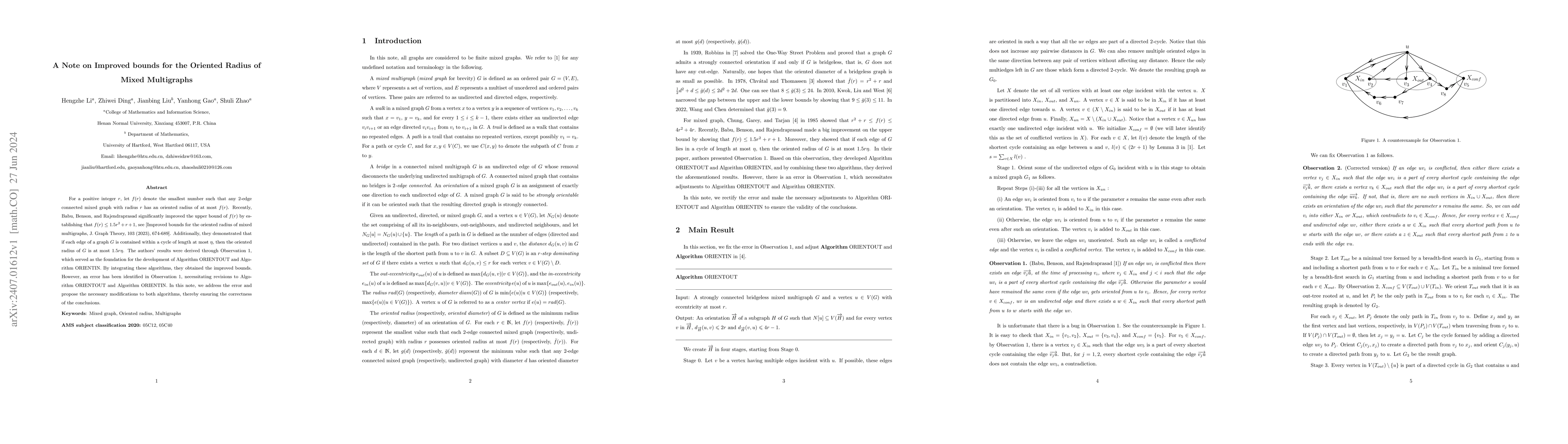 Thumbnail for A Note on Improved bounds for the Oriented Radius of Mixed Multigraphs
