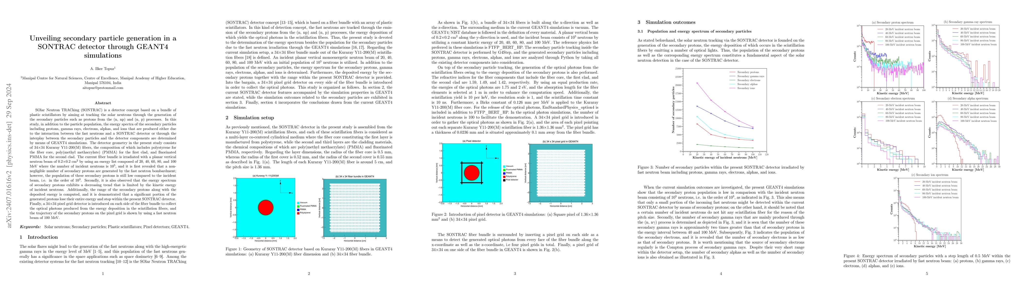 Thumbnail for Unveiling secondary particle generation in a SONTRAC detector through
  GEANT4 simulations