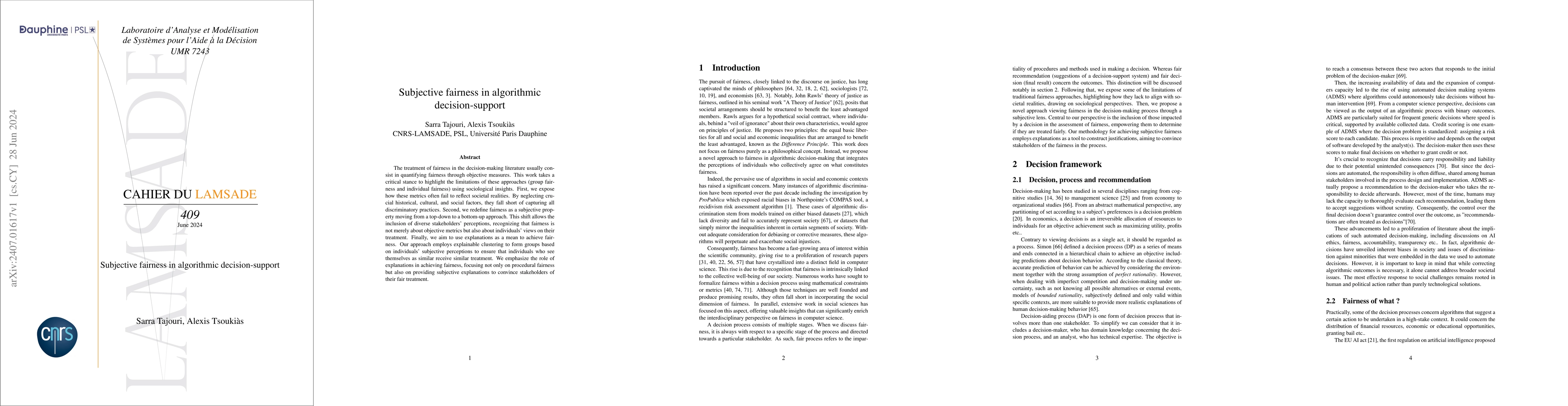Thumbnail for Subjective fairness in algorithmic decision-support