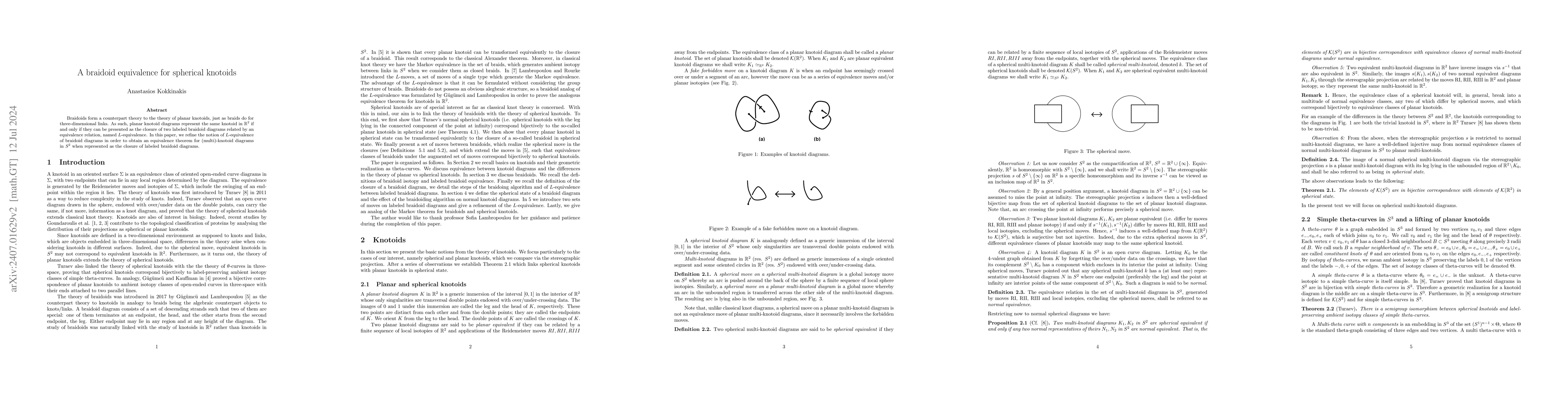 Thumbnail for A braidoid equivalence for spherical knotoids