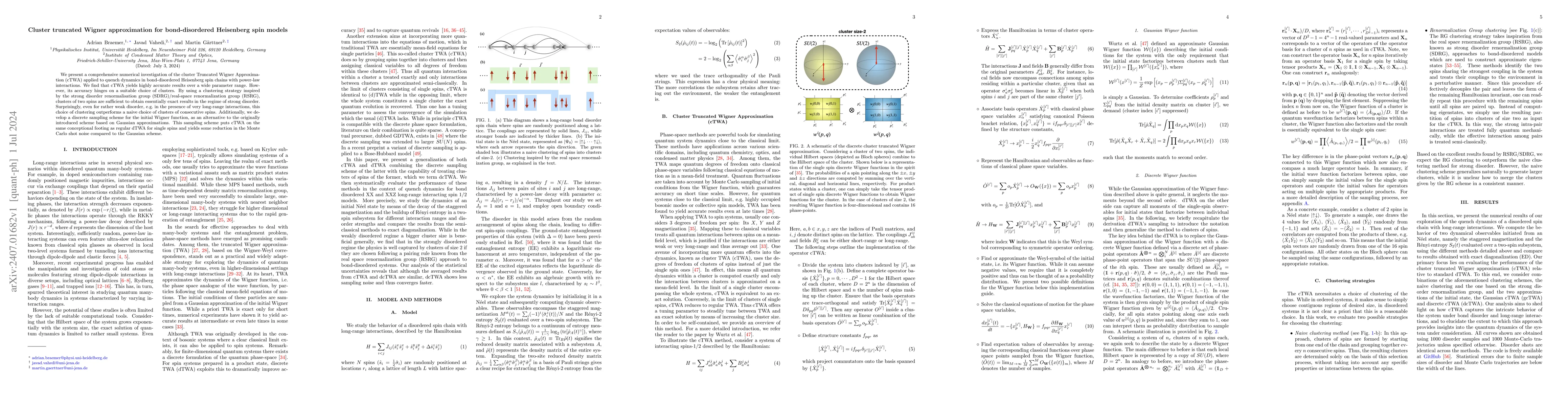 Thumbnail for Cluster truncated Wigner approximation for bond-disordered Heisenberg
  spin models