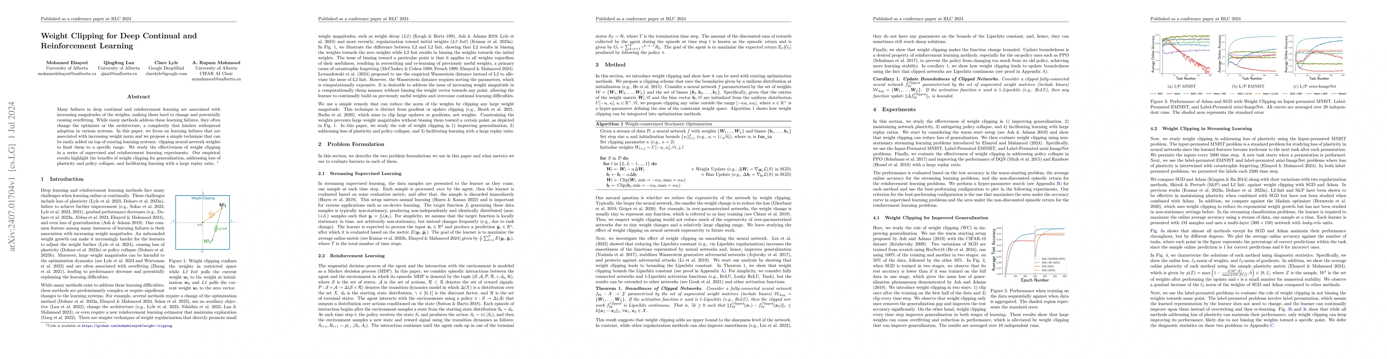 Thumbnail for Weight Clipping for Deep Continual and Reinforcement Learning