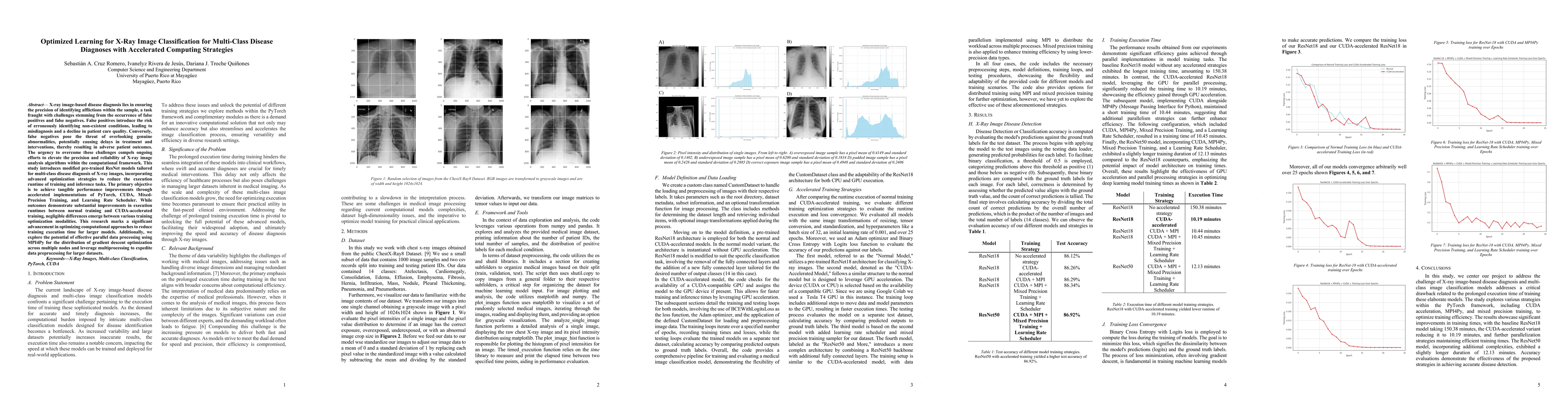 Thumbnail for Optimized Learning for X-Ray Image Classification for Multi-Class
  Disease Diagnoses with Accelerated Computing Strategies