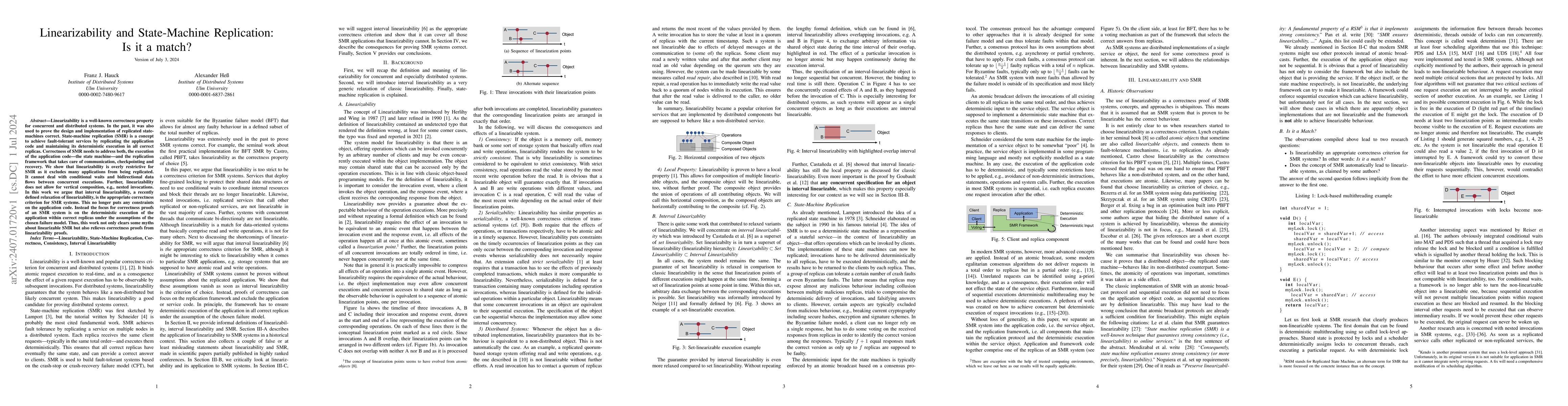 Thumbnail for Linearizability and State-Machine Replication: Is it a match?