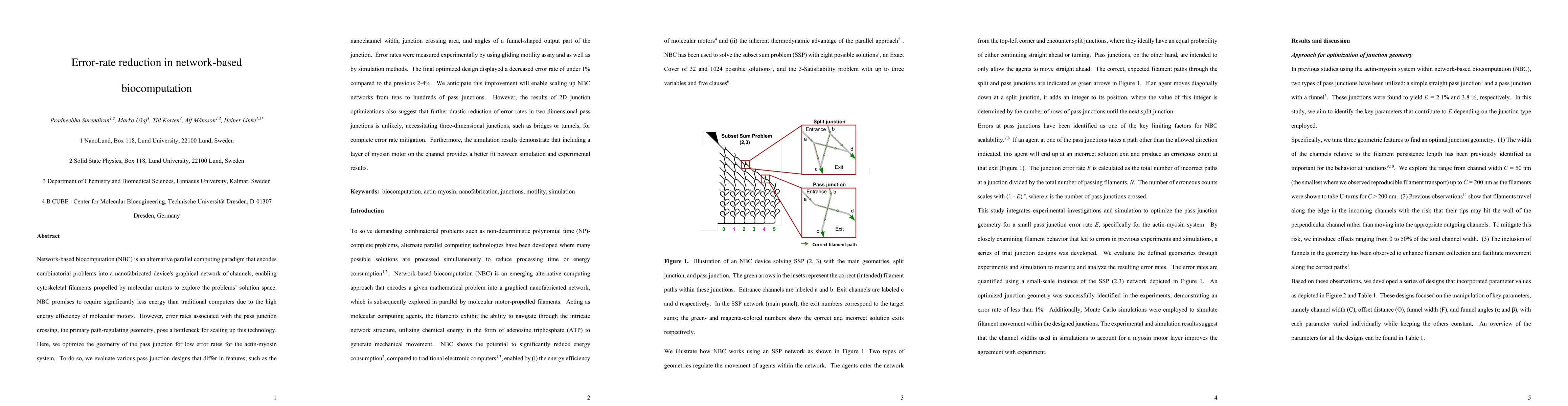 Thumbnail for Error-rate reduction in network-based biocomputation