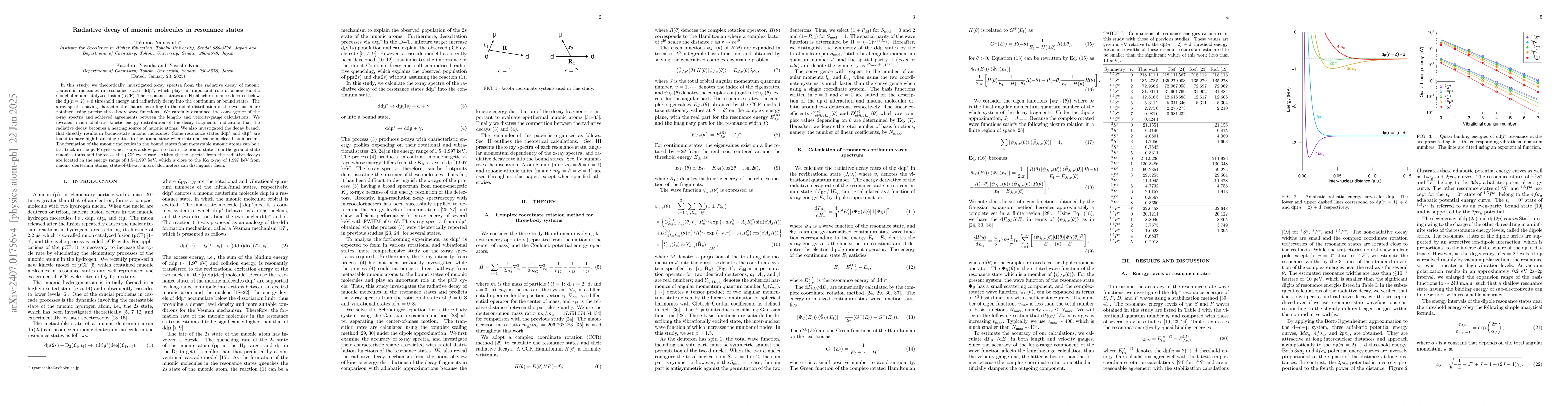 Thumbnail for Radiative decay of muonic molecules in resonance states