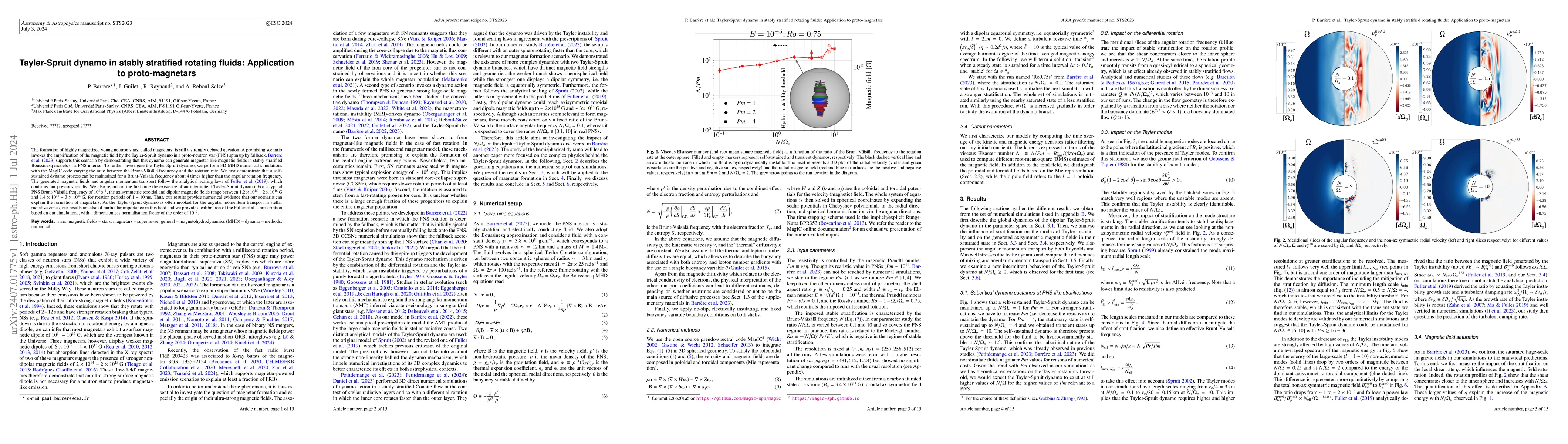 Thumbnail for Tayler-Spruit dynamo in stably stratified rotating fluids: Application
  to proto-magnetars