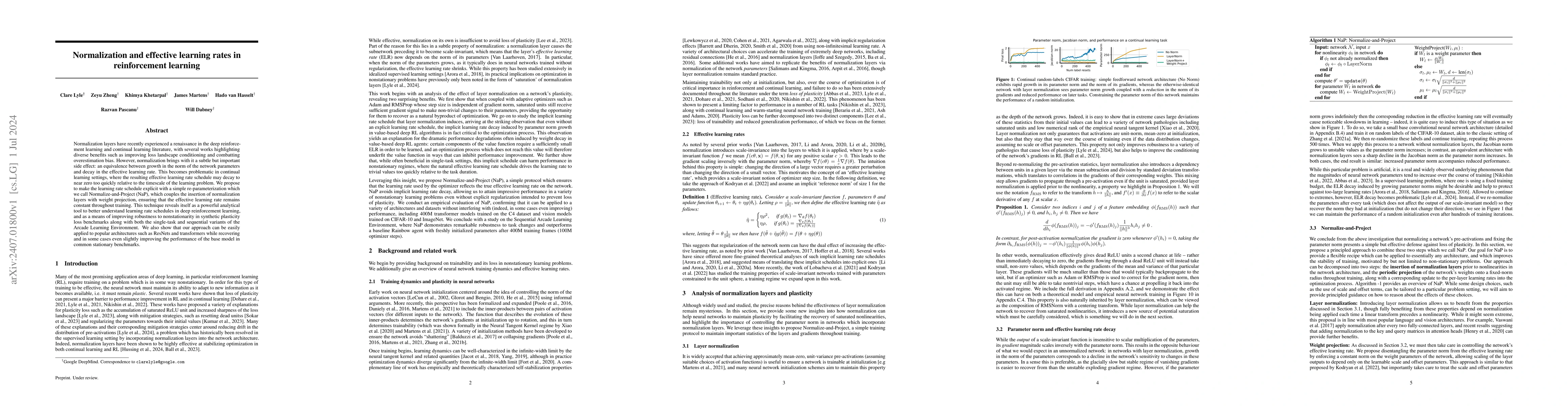 Thumbnail for Normalization and effective learning rates in reinforcement learning