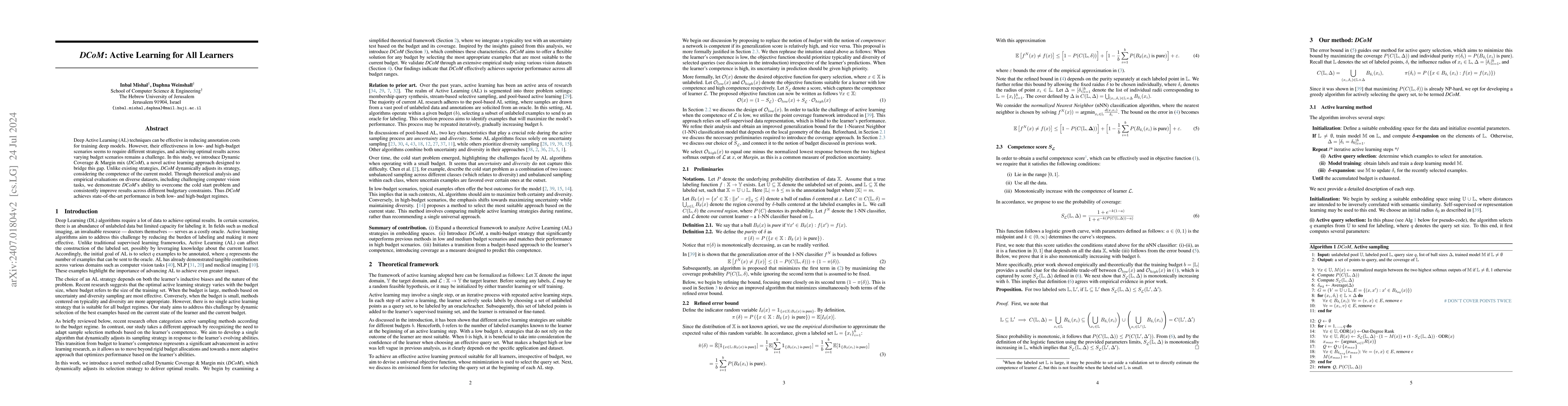 Thumbnail for DCoM: Active Learning for All Learners