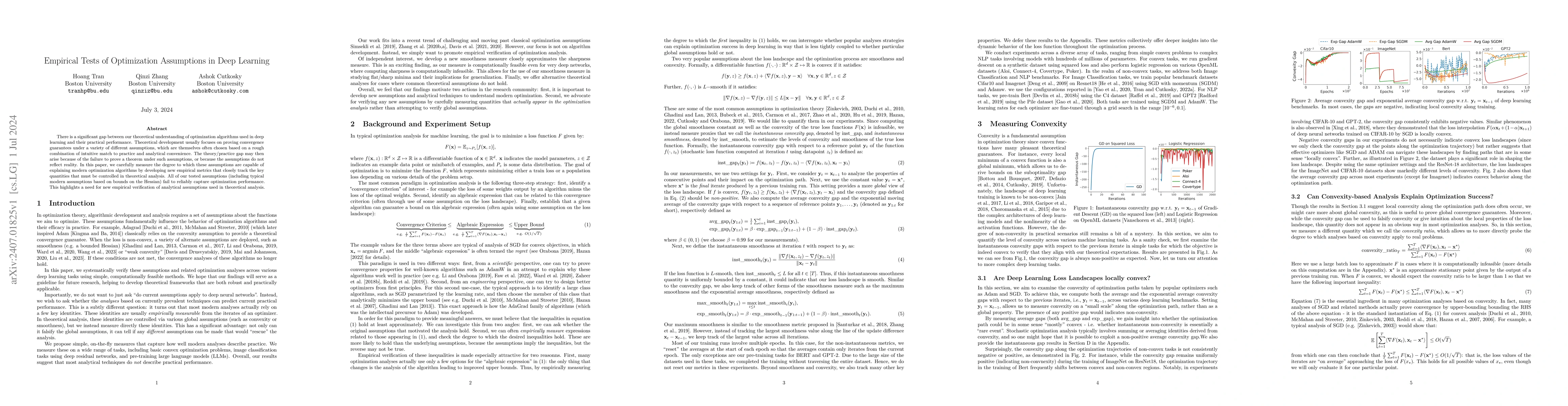 Thumbnail for Empirical Tests of Optimization Assumptions in Deep Learning