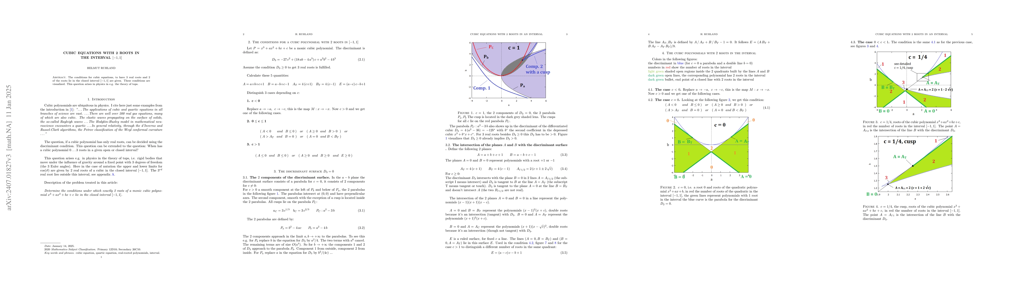 Thumbnail for Cubic equations with 2 Roots in the interval $[-1, 1]$