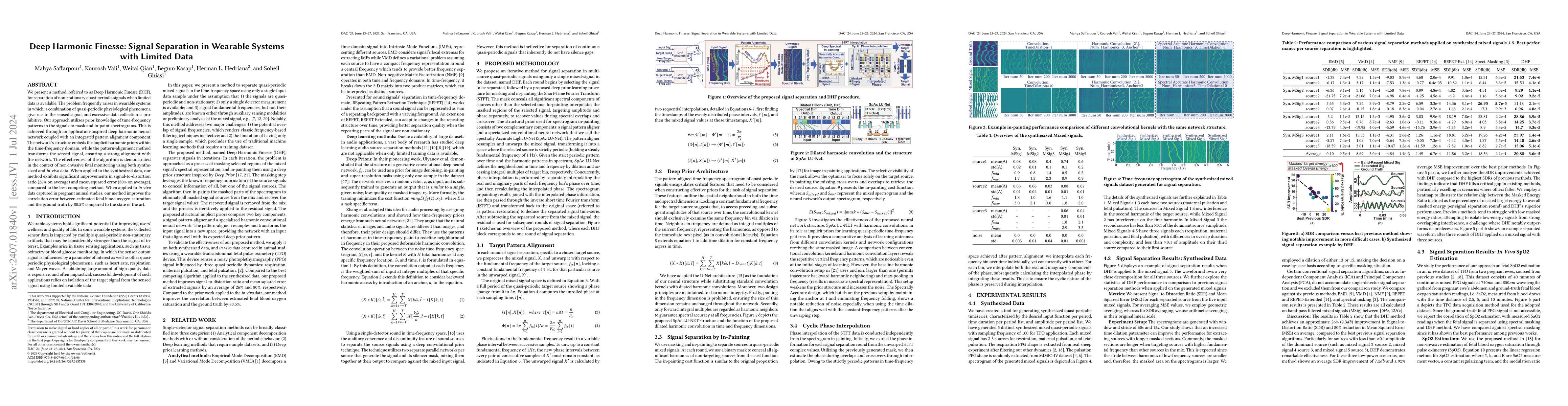 Thumbnail for Deep Harmonic Finesse: Signal Separation in Wearable Systems with
  Limited Data
