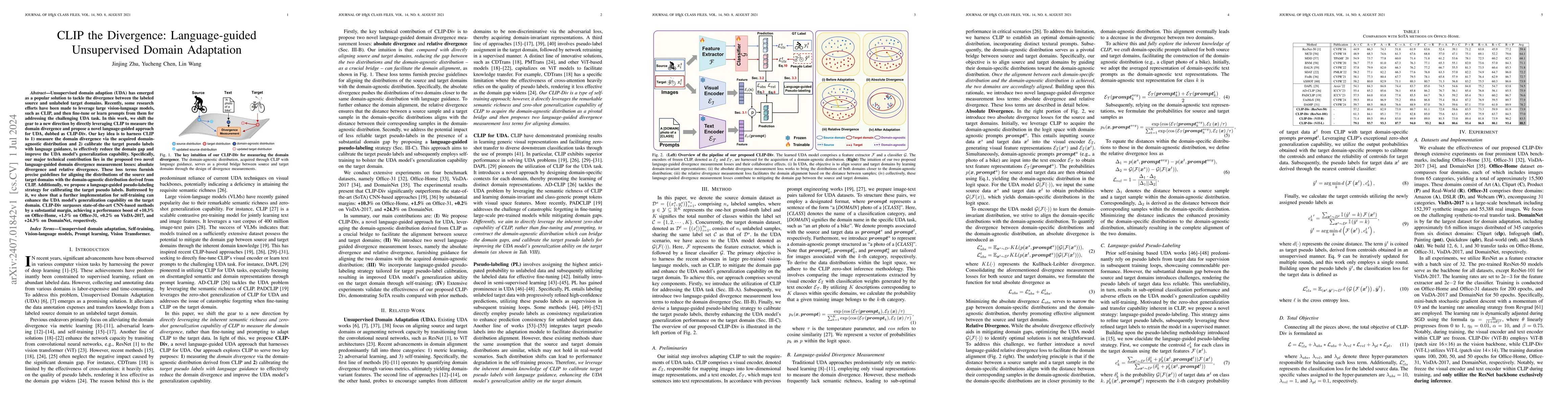 Thumbnail for CLIP the Divergence: Language-guided Unsupervised Domain Adaptation