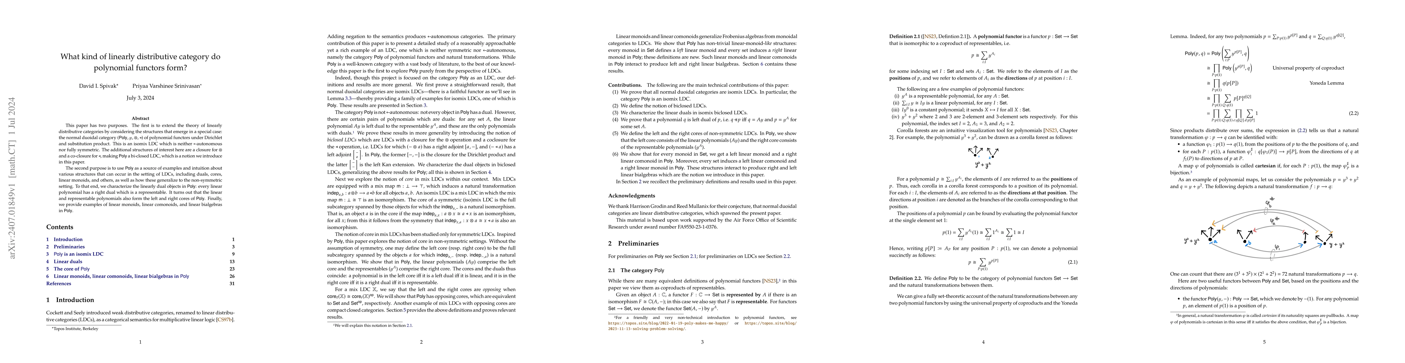 Thumbnail for What kind of linearly distributive category do polynomial functors form?