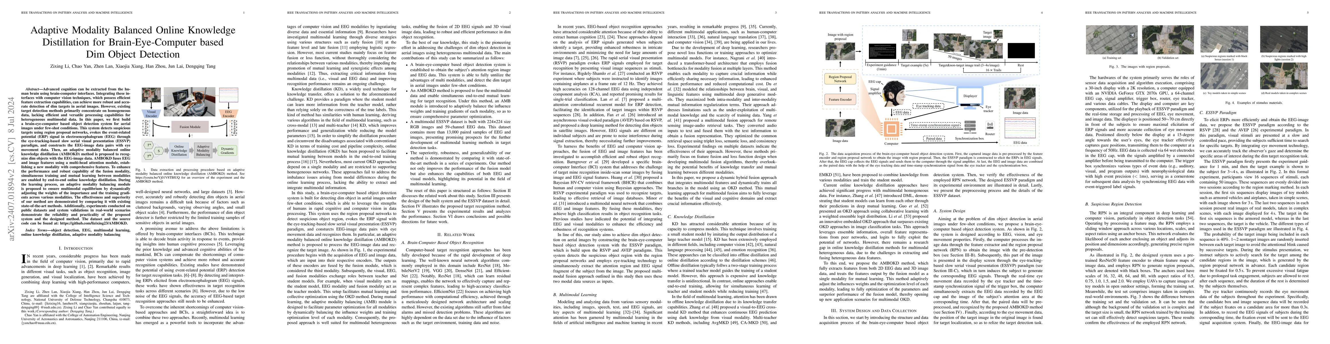 Thumbnail for Adaptive Modality Balanced Online Knowledge Distillation for
  Brain-Eye-Computer based Dim Object Detection
