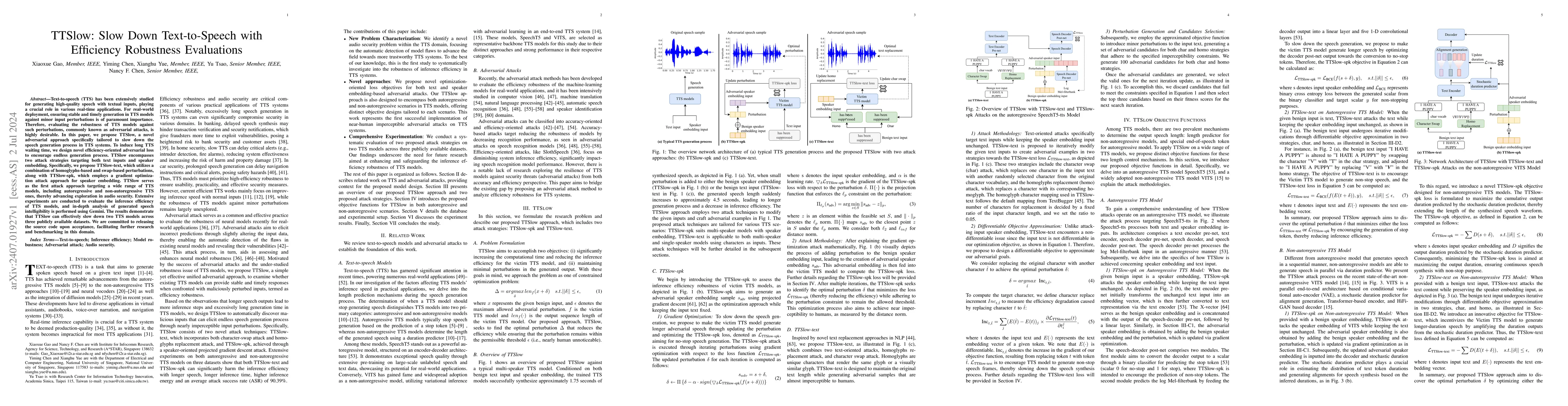 Thumbnail for TTSlow: Slow Down Text-to-Speech with Efficiency Robustness Evaluations