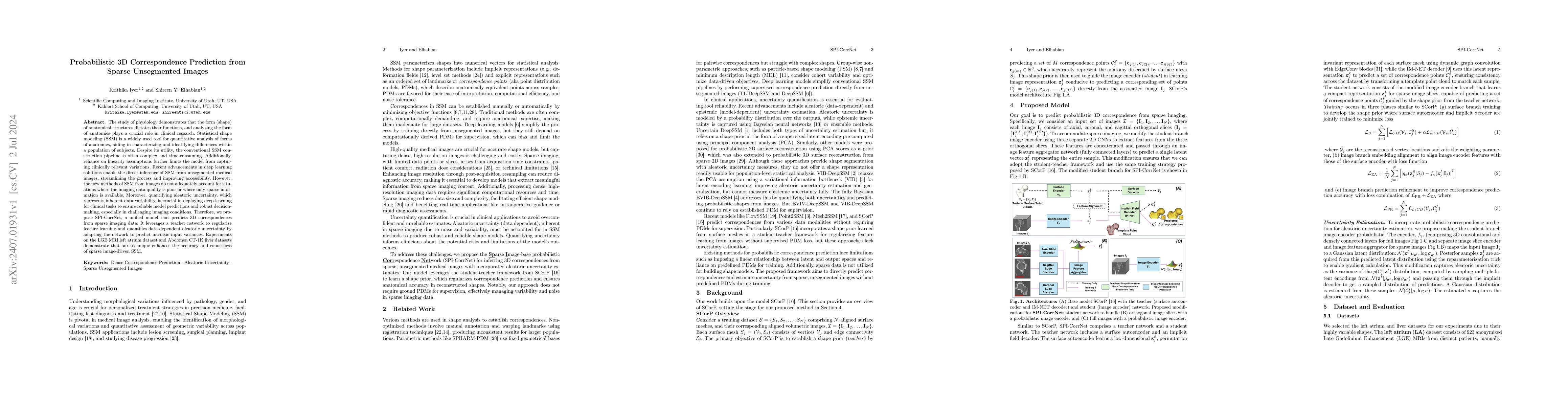 Thumbnail for Probabilistic 3D Correspondence Prediction from Sparse Unsegmented
  Images