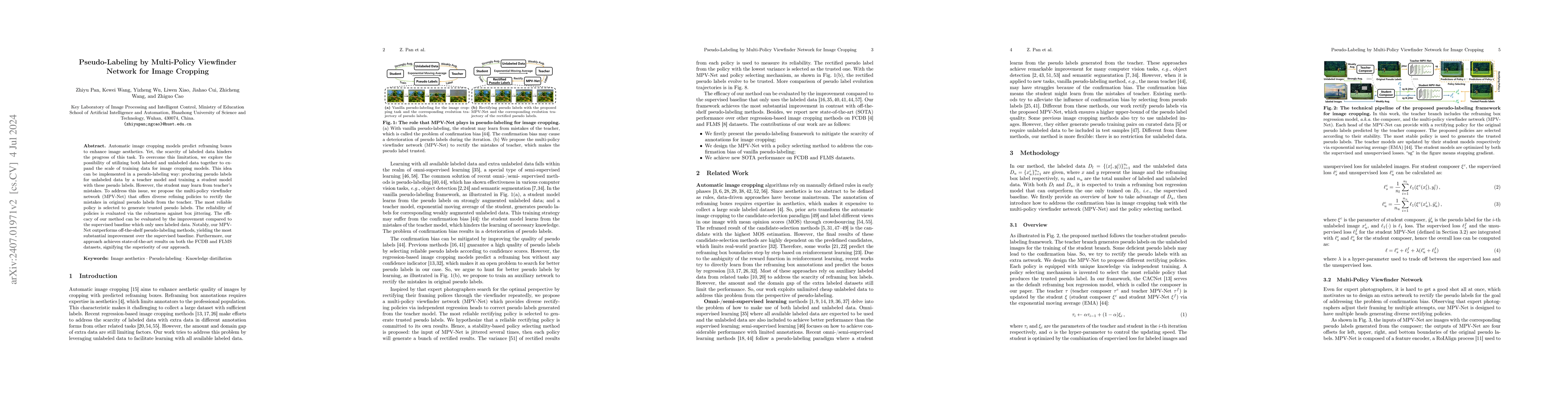 Thumbnail for Pseudo-Labeling by Multi-Policy Viewfinder Network for Image Cropping