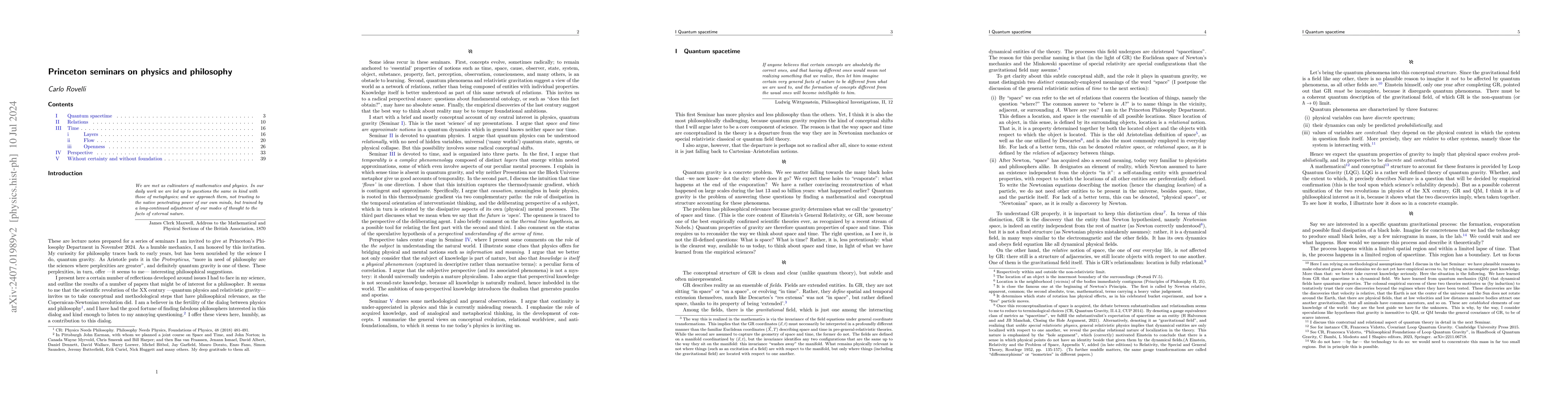 Thumbnail for Princeton seminars on physics and philosophy