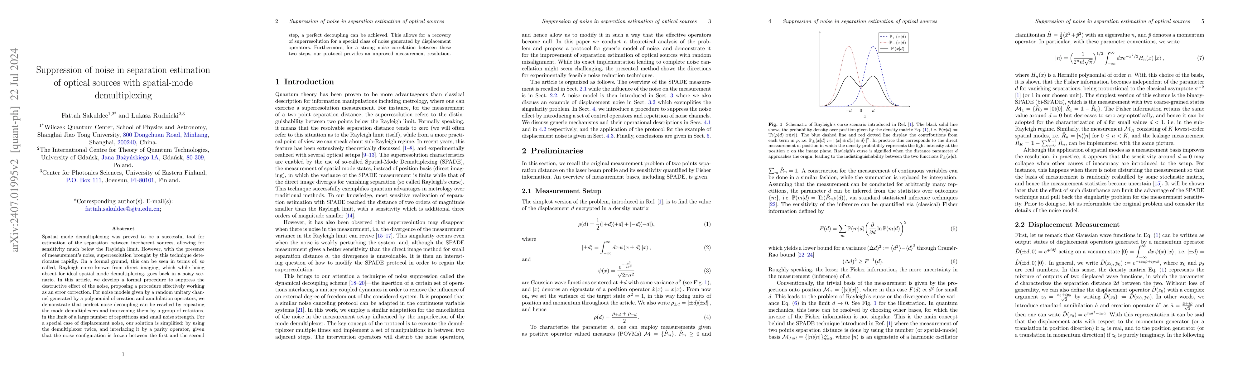 Thumbnail for Suppression of noise in separation estimation of optical sources with
  spatial-mode demultiplexing