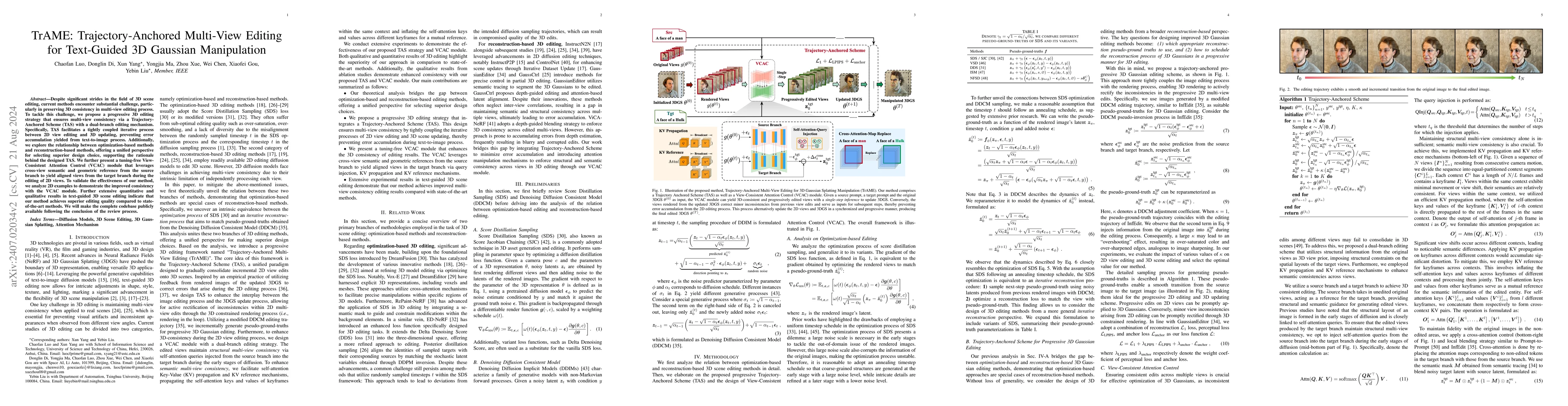 Thumbnail for TrAME: Trajectory-Anchored Multi-View Editing for Text-Guided 3D
  Gaussian Splatting Manipulation
