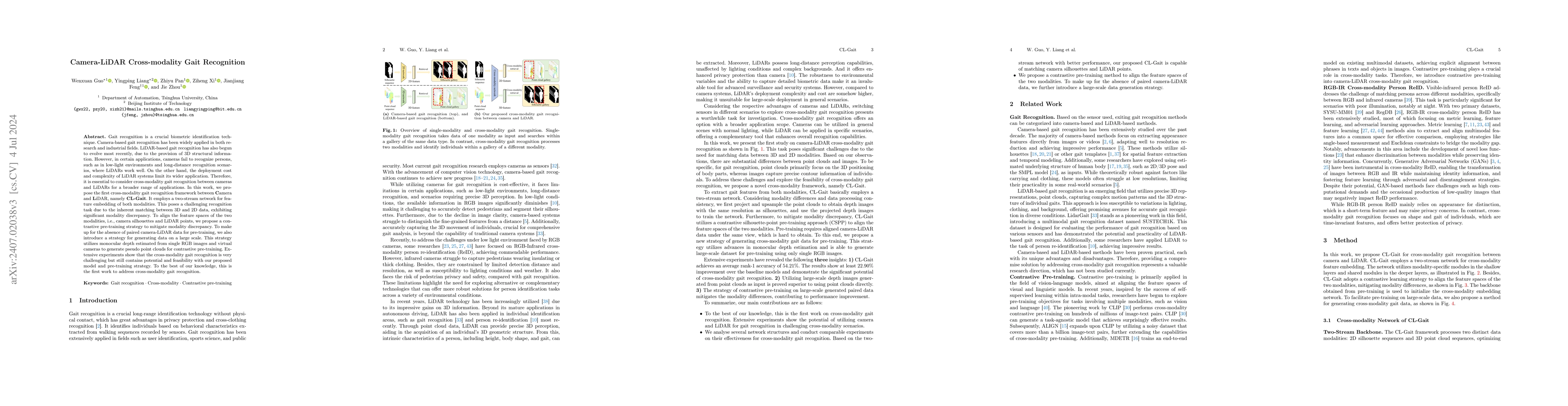 Thumbnail for Camera-LiDAR Cross-modality Gait Recognition