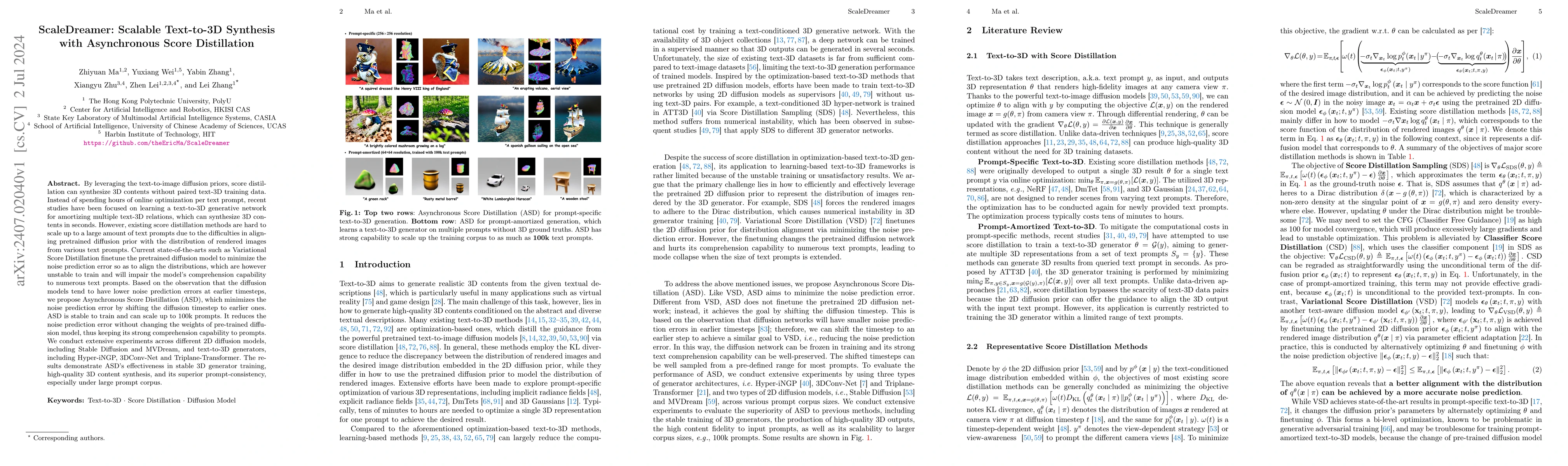 Thumbnail for ScaleDreamer: Scalable Text-to-3D Synthesis with Asynchronous Score
  Distillation