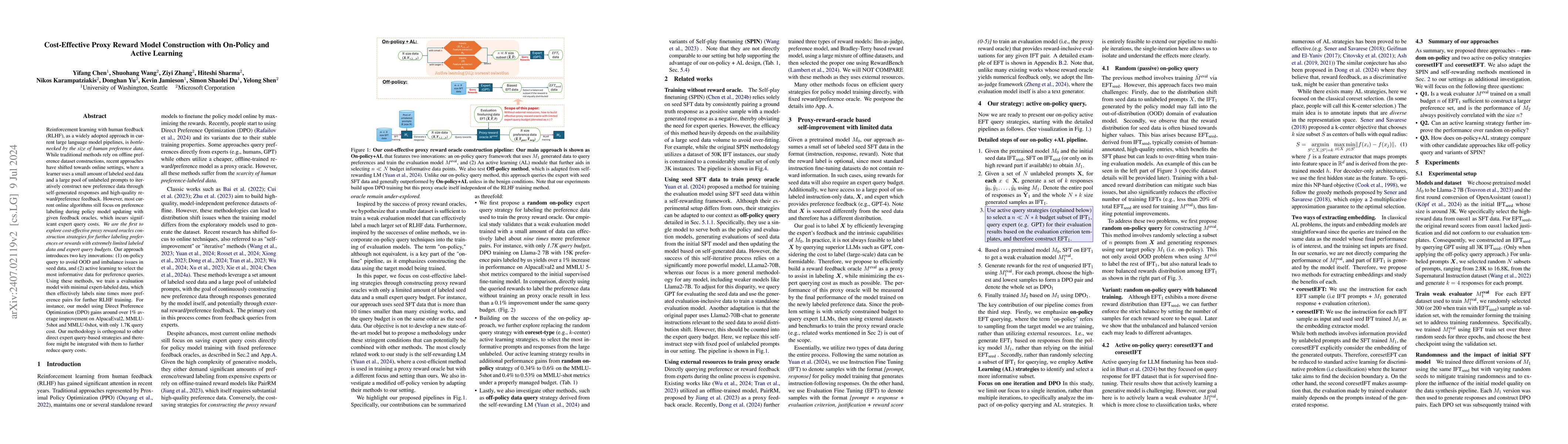 Thumbnail for Cost-Effective Proxy Reward Model Construction with On-Policy and Active
  Learning