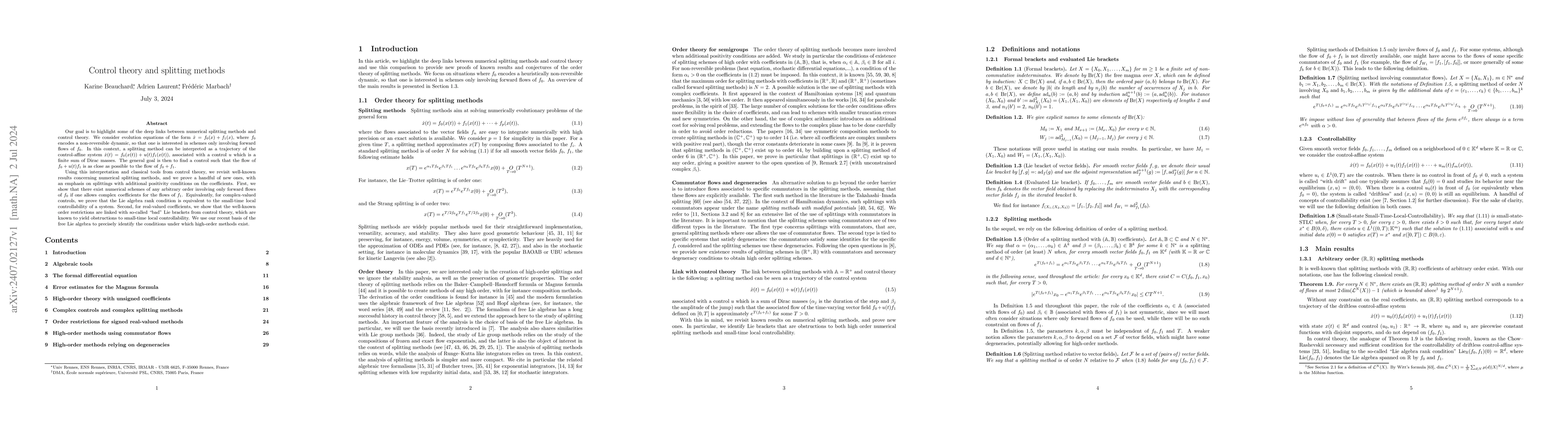 Thumbnail for Control theory and splitting methods