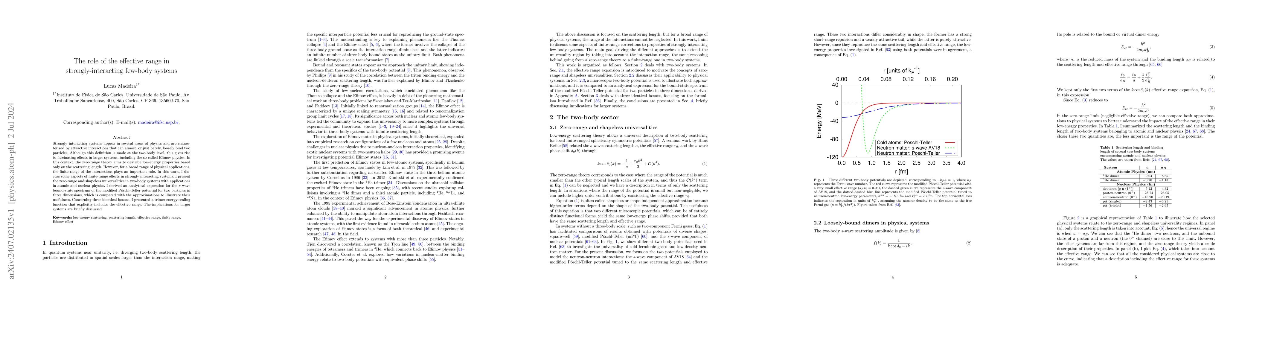 Thumbnail for The role of the effective range in strongly-interacting few-body systems